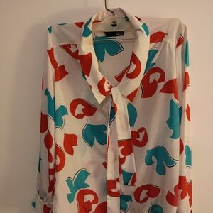 Vintage Colorful Patterned Women's Top